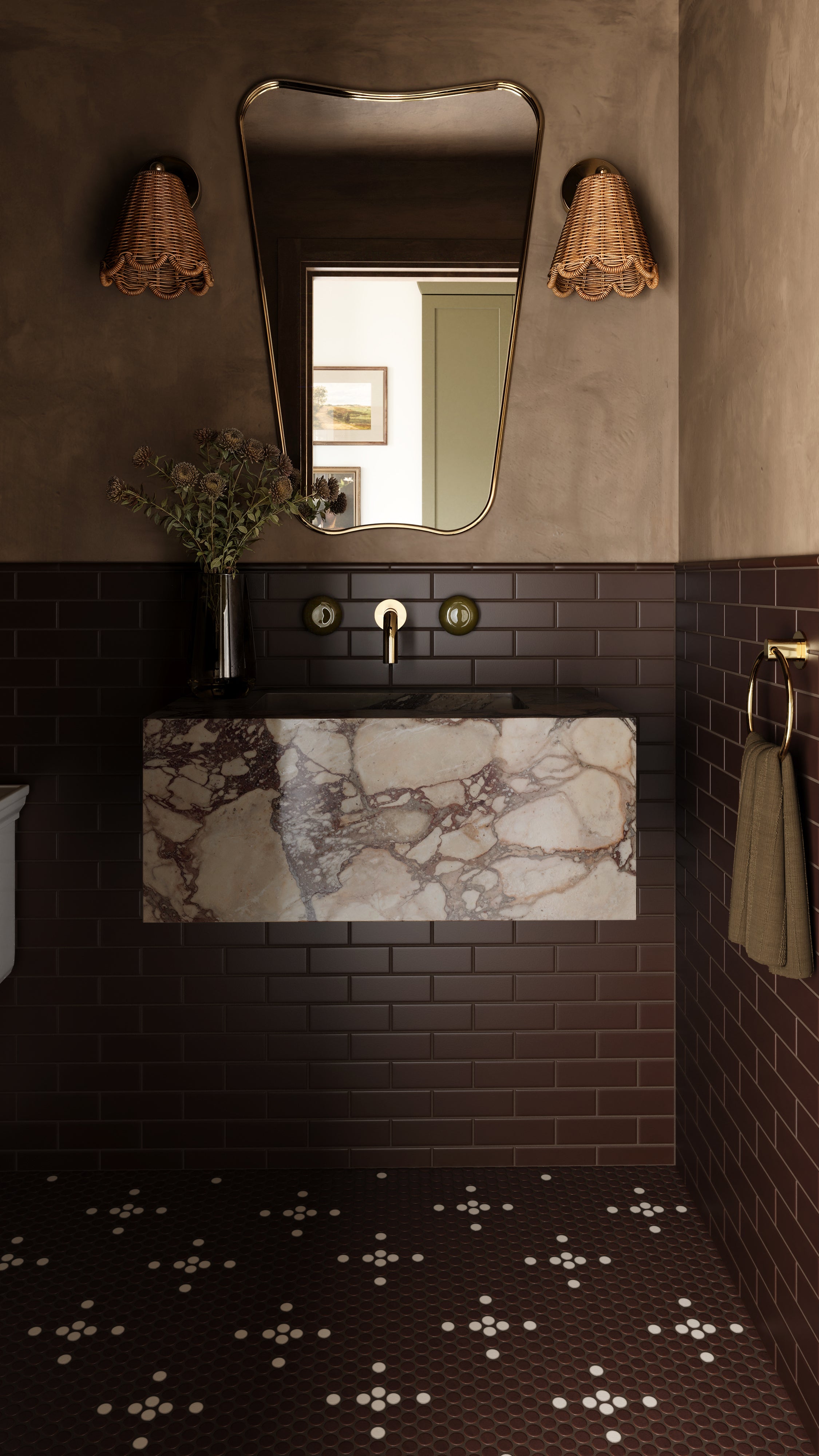 2x6 Original Ceramic Tile in Garnet Matte