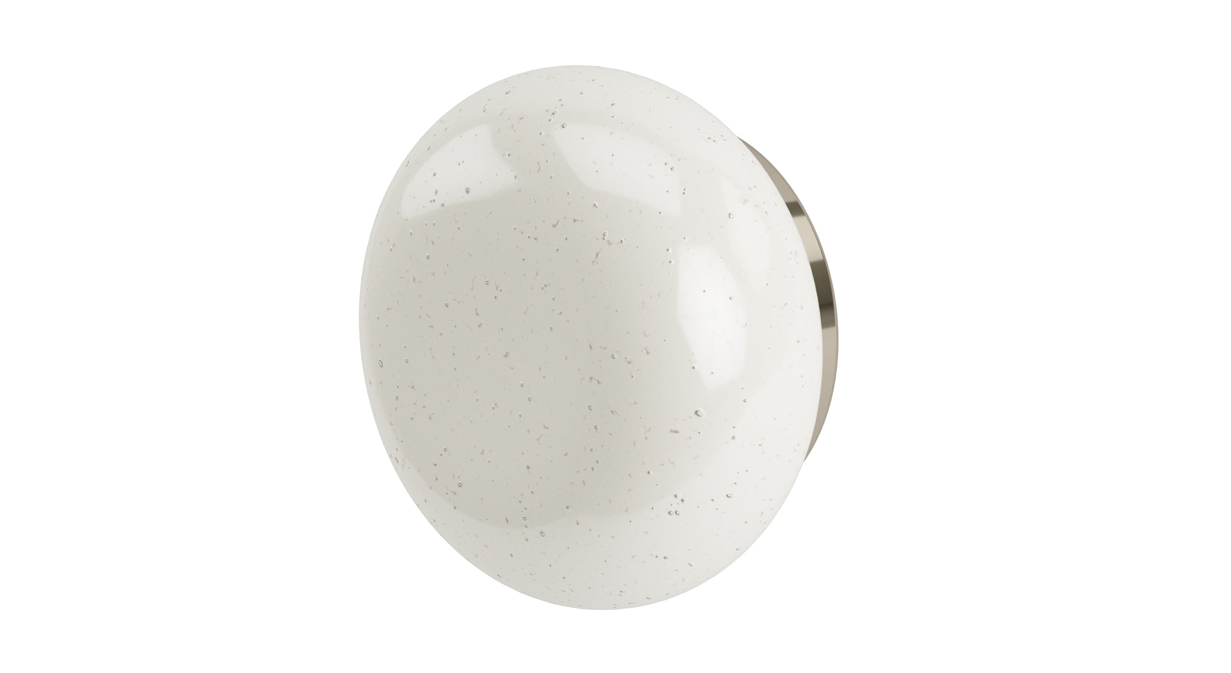 Foundry One Handle Wall Mount Diverter/Volume Control Shower Trim with Pebble Ceramic Knob Handle in Polished Nickel