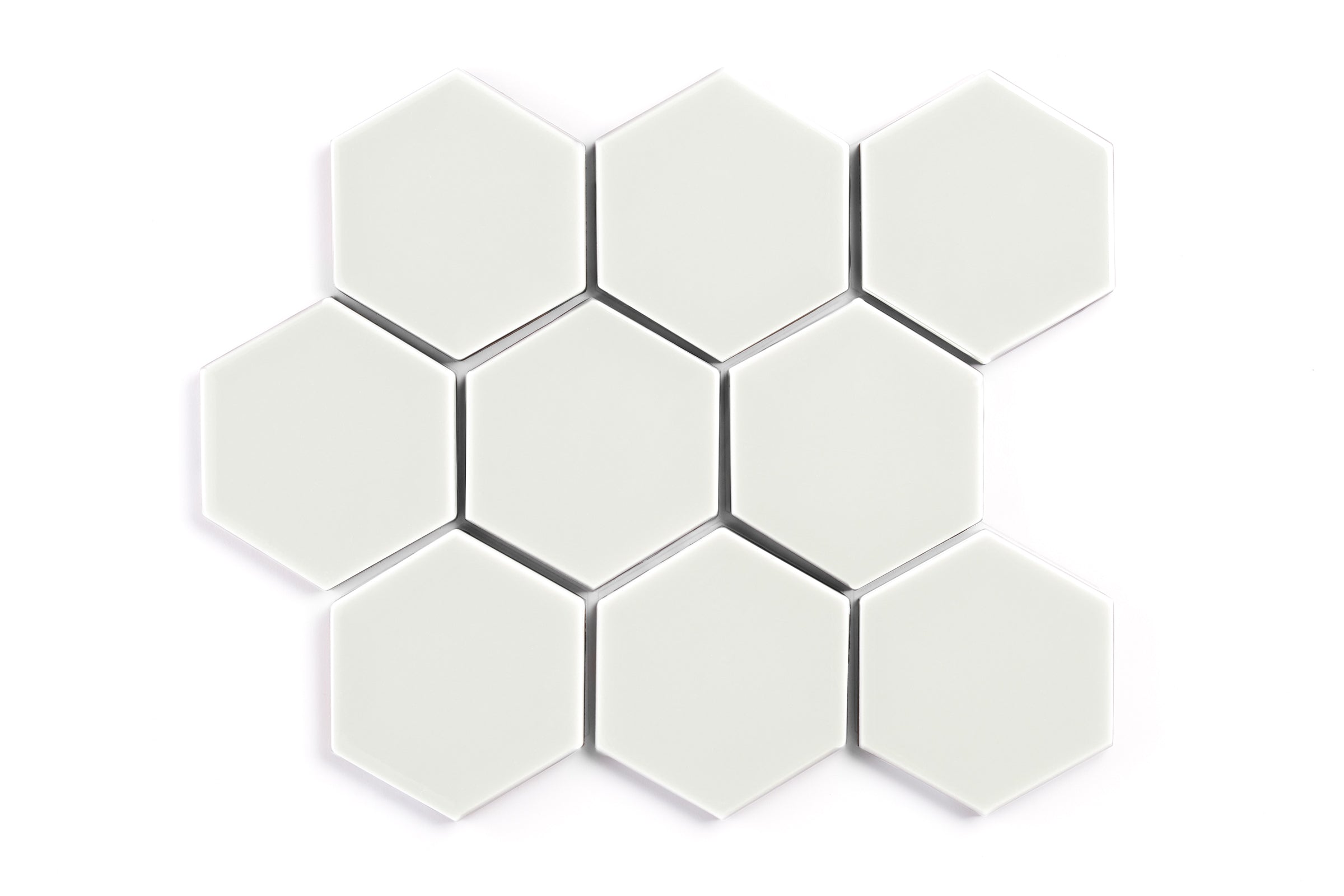 4" Hexagon Original Ceramic Tile in Limewash Gloss