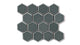 2" Hexagon Sheeted Original Ceramic Mosaic Tile in Tempest Gloss