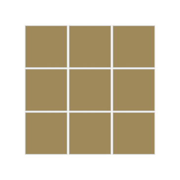 3x3 Straight Set Sheeted Original Ceramic Mosaic Tile in Golden Hour