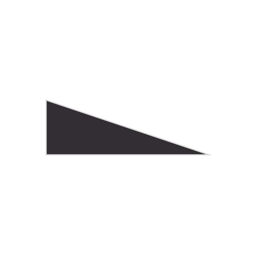 Graphite Triangle Right Scalene Triangle Original Ceramic Tile in Graphite