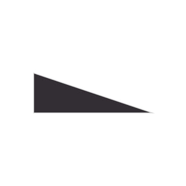 Right Scalene Triangle Original Ceramic Tile in Graphite