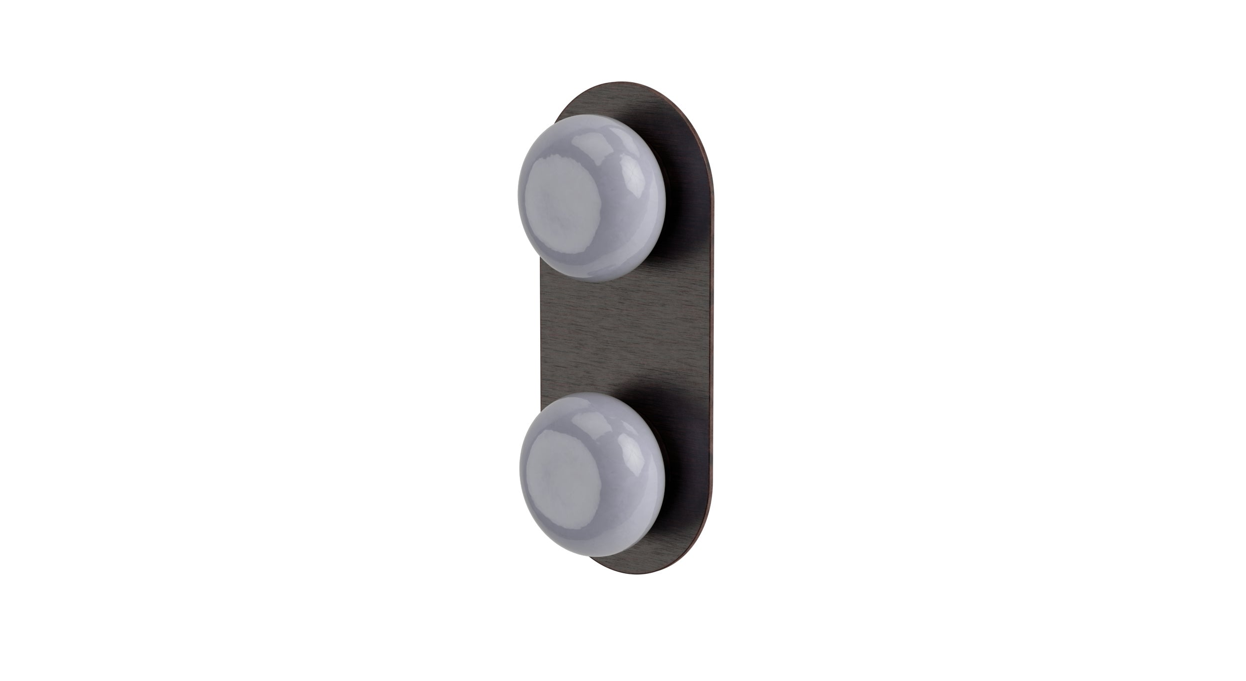Foundry Two Handle Wall Mount Shower Trim with Pebble Ceramic Knob Handles in Antique Bronze