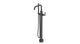 Contour One Handle Floor Mount Squaretop Bath Trim with Hand Shower and Soft Lever Handle in Blackened Nickel
