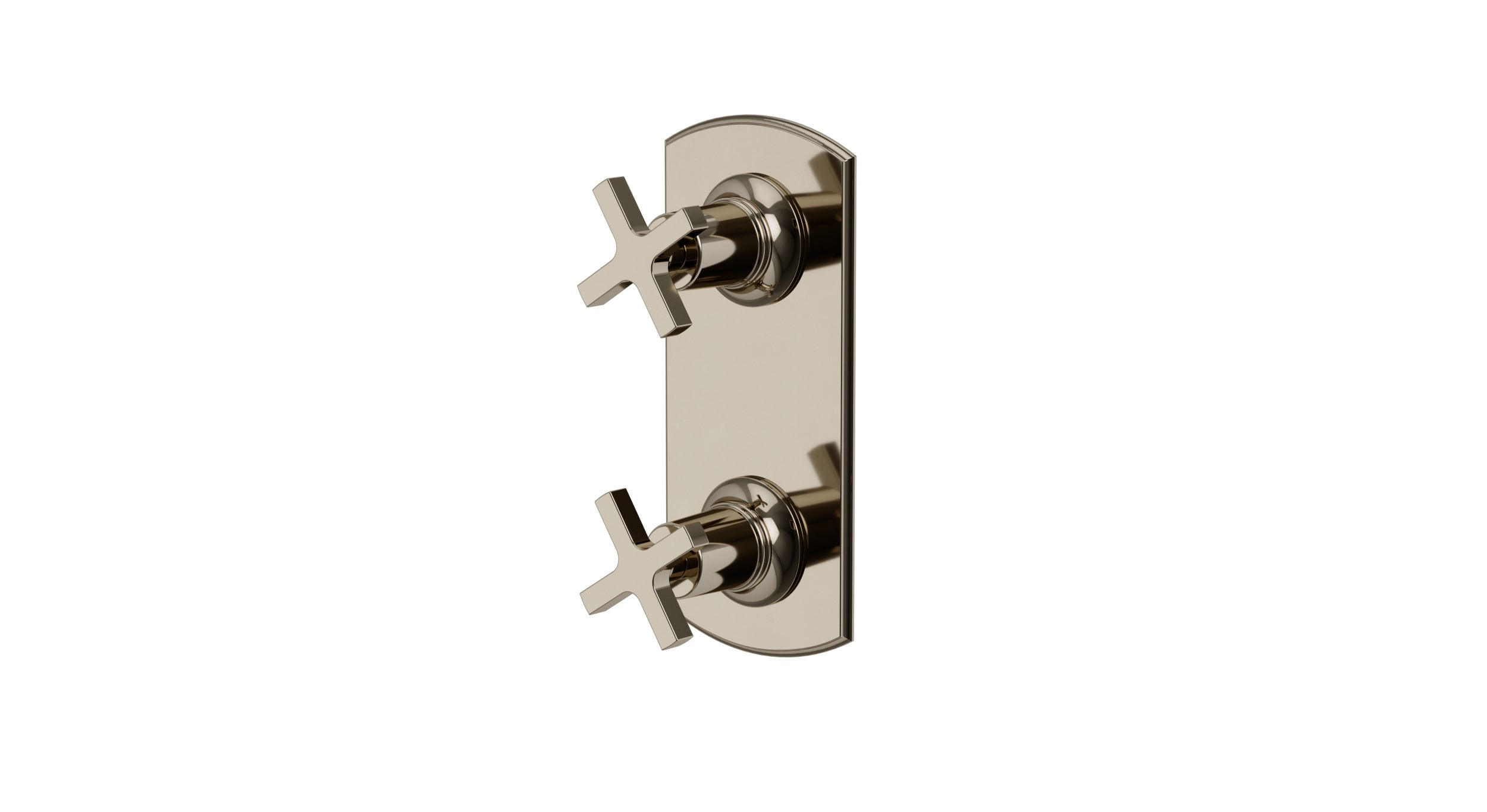 Emerson Two Handle Wall Mount Shower Trim with Classic Cross Handles