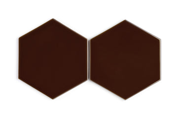 8" Hexagon Original Ceramic Tile in Garnet Gloss