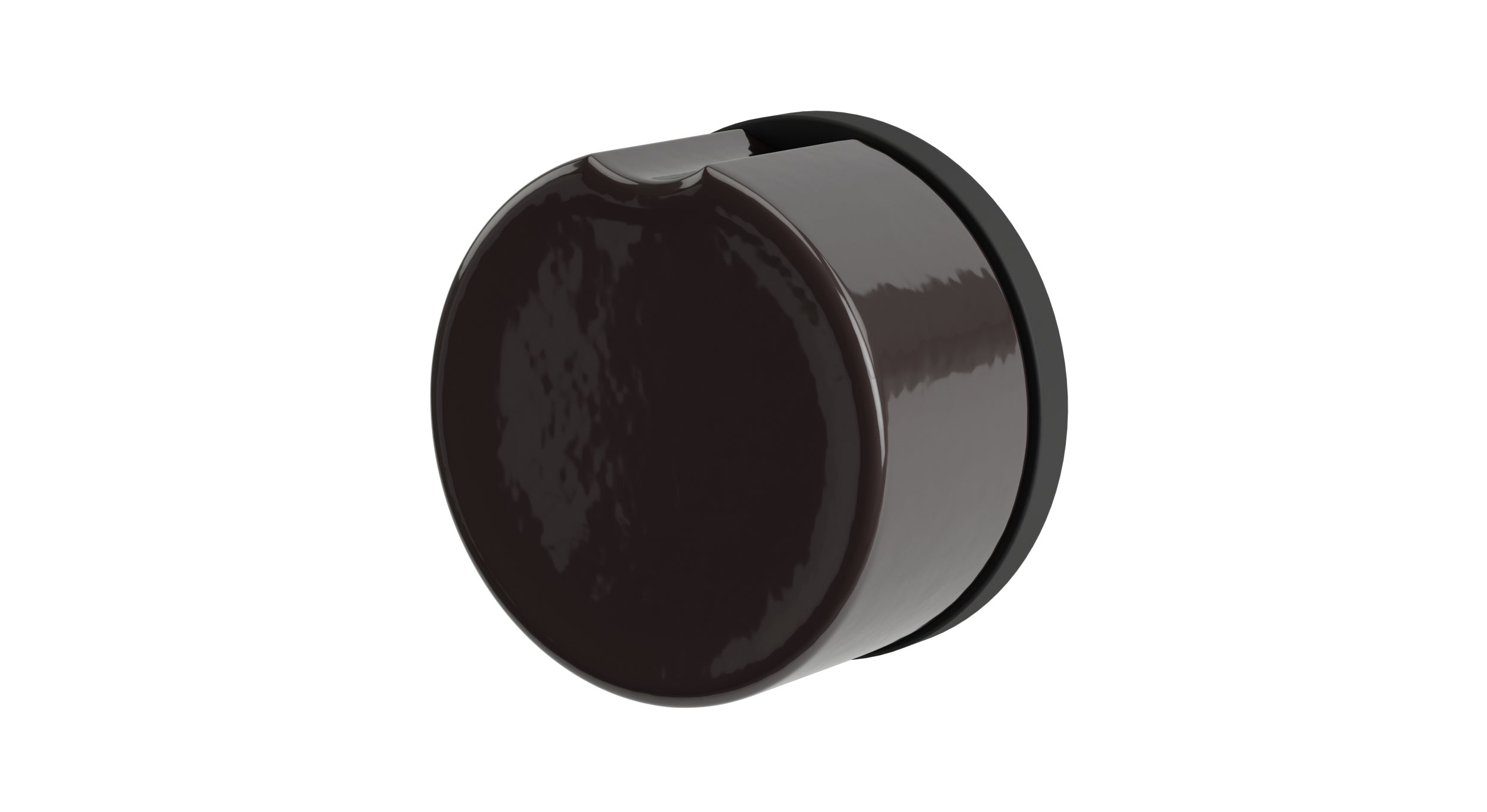 Foundry One Handle Wall Mount Diverter/Volume Control Shower Trim with Groove Ceramic Knob Handle in Matte Black