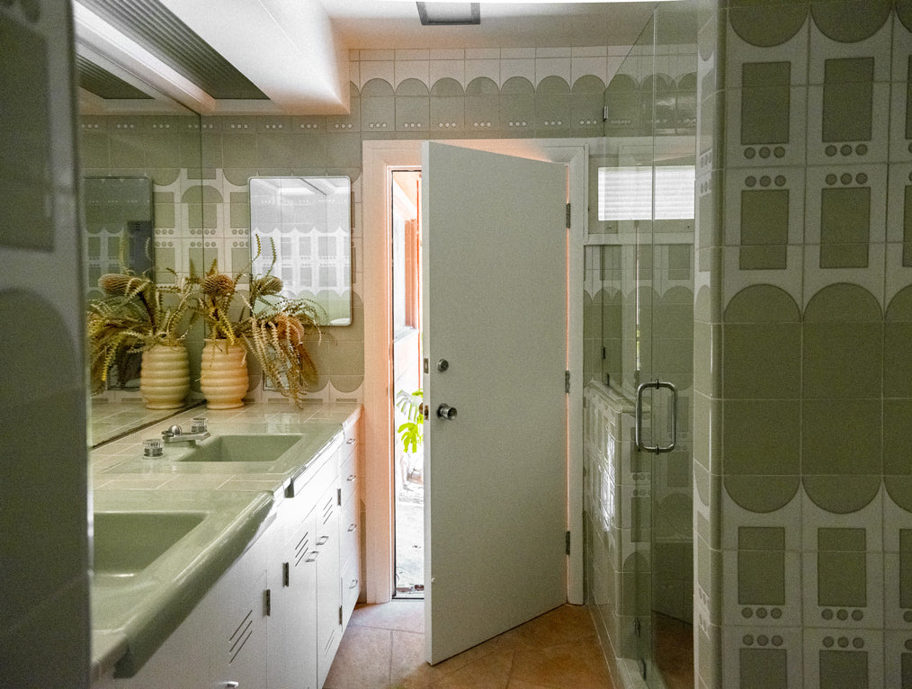 6x6 Handpainted Tile Dot Dash 3 in Plein Aire
