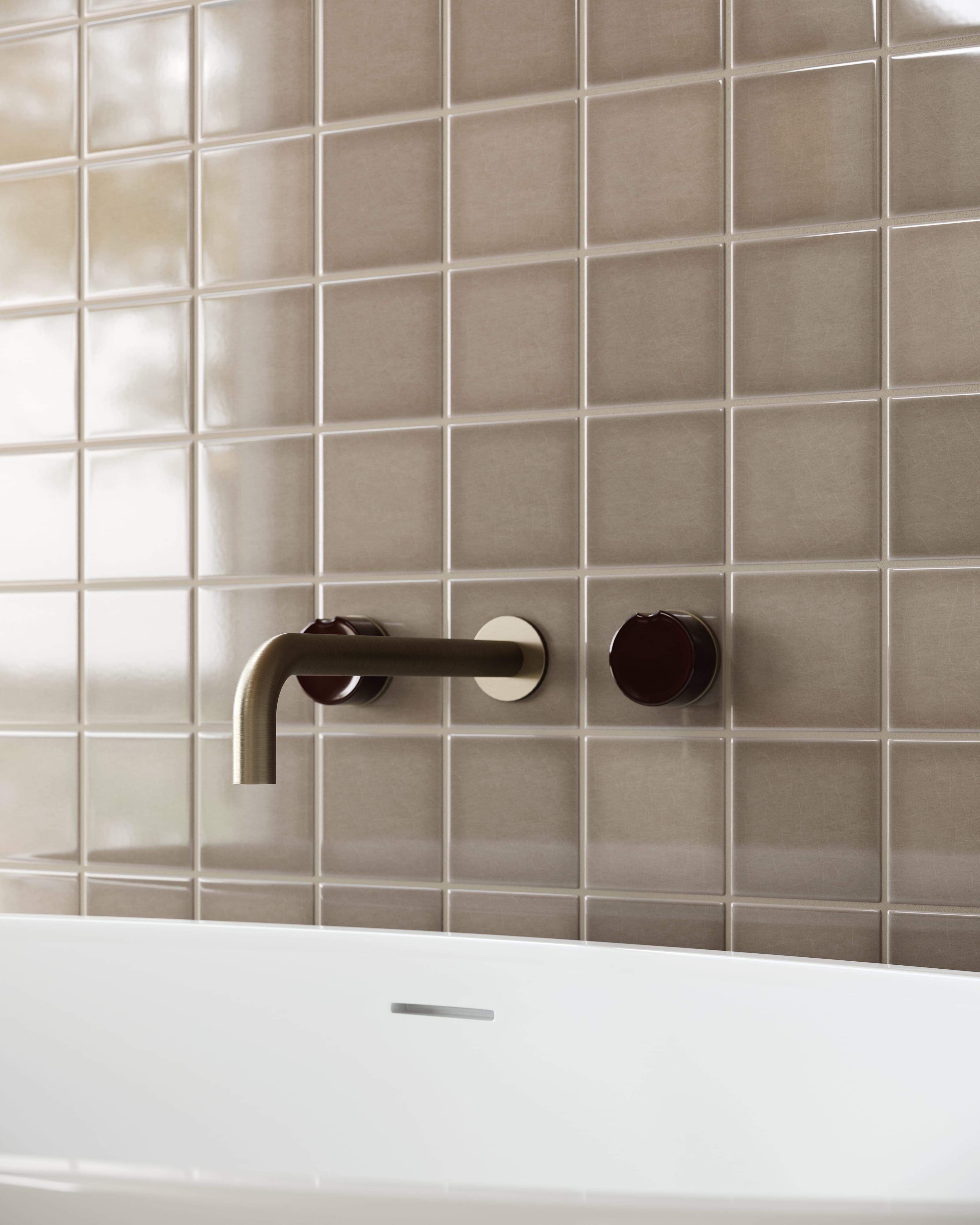 Quick Ship 4x4 Original Ceramic Tile in Cardamom Gloss