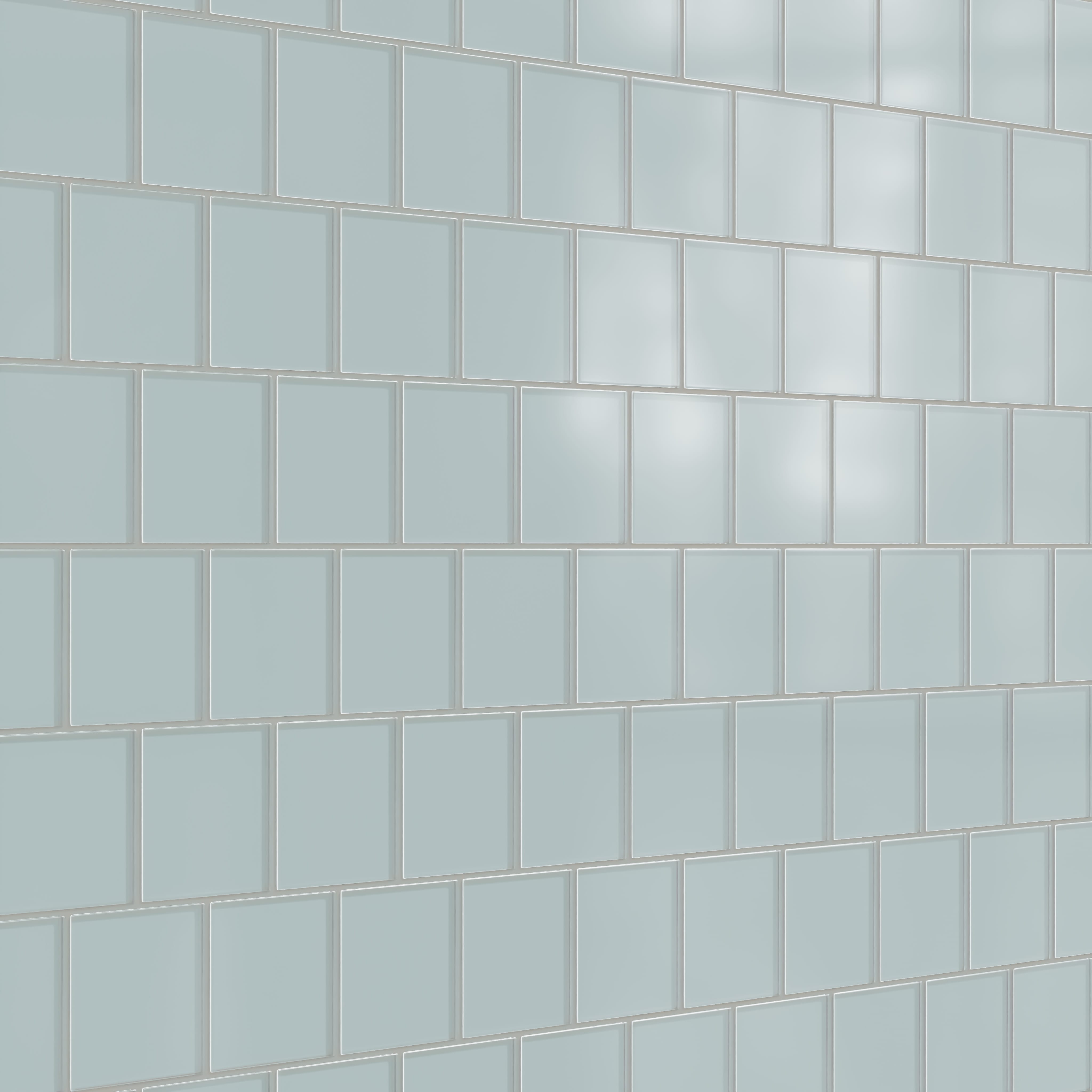 Quick Ship 4x4 Glass Tile in Great Blue Heron Matte