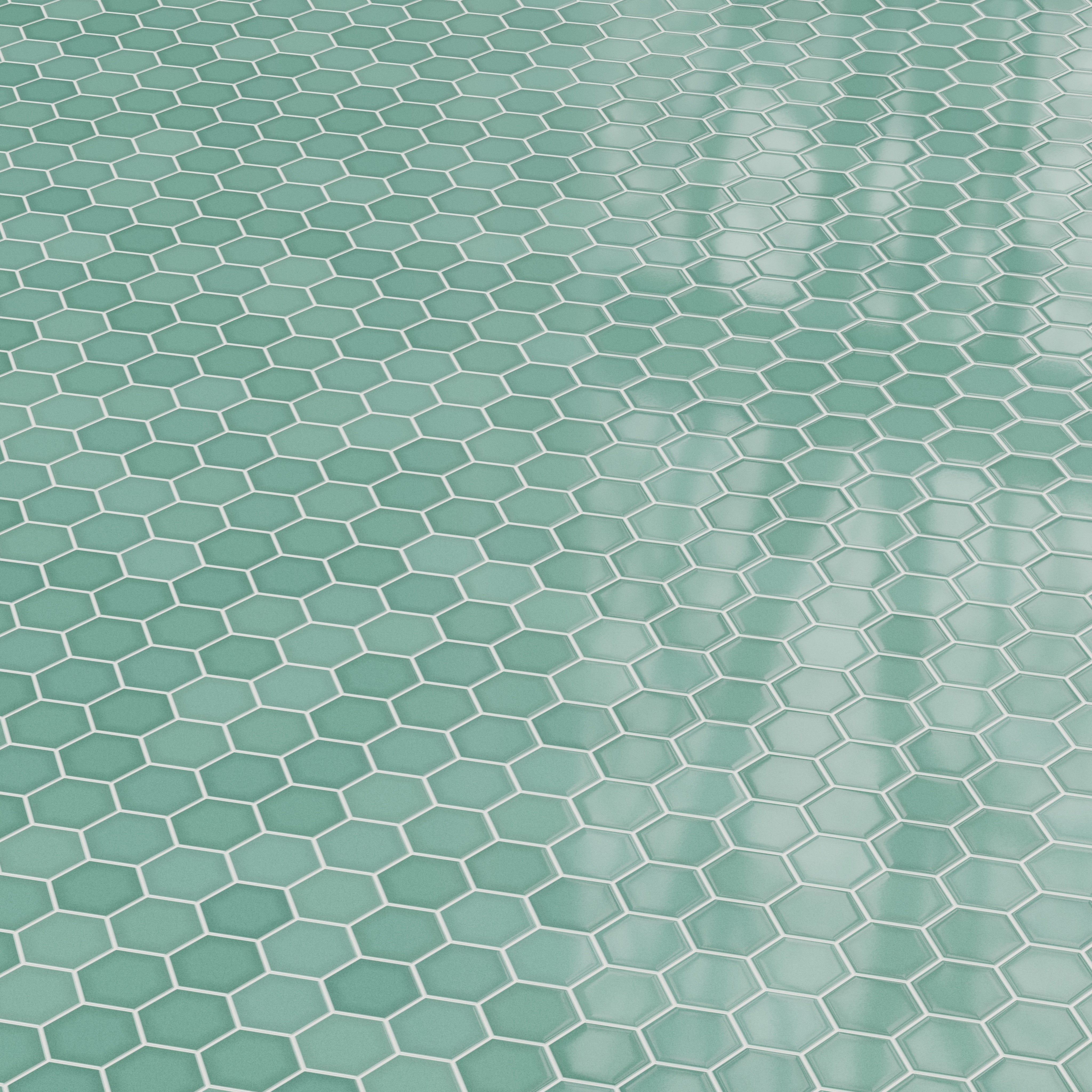 4" Hexagon Original Ceramic Tile in Amalfi Coast Gloss