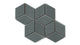 Small Diamond Sheeted - Escher Original Ceramic Mosaic Tile in Flagstone Matte