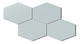 Elongated Hexagon Natural Press Ceramic Tile in Hood River Matte