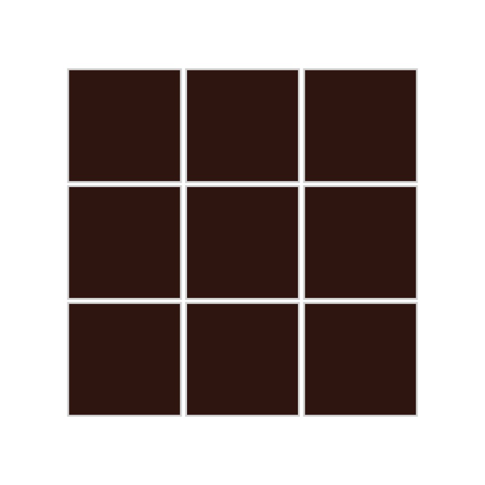 3x3 Straight Set Sheeted Original Ceramic Mosaic Tile in Tiger's Eye