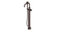 Emerson One Handle Floor Mount Squaretop Bath Trim with Hand Shower and Classic Cross Handle in Architectural Copper