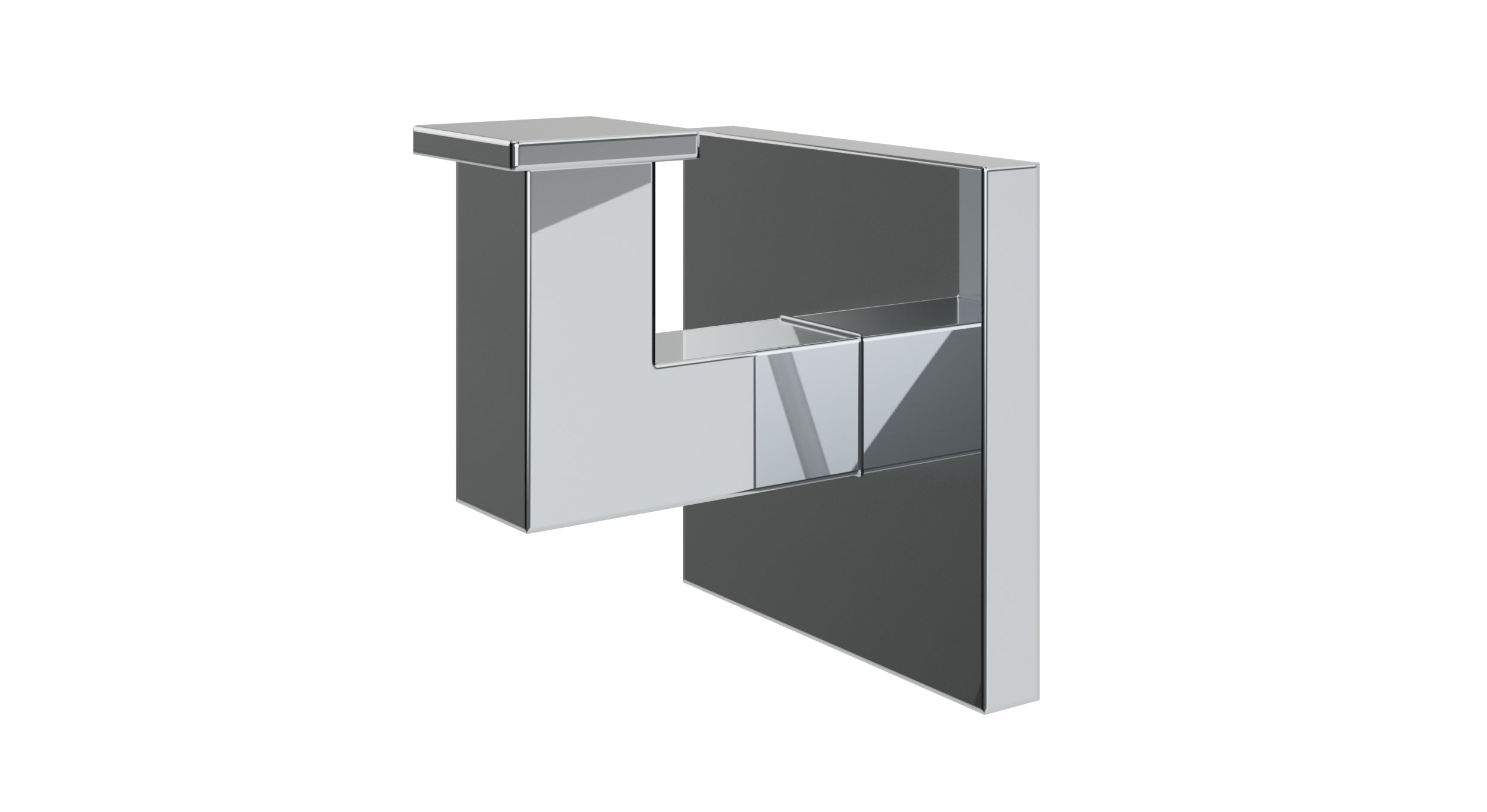 Flatiron Square Robe Hook in Polished Chrome