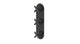 Contour Three Handle Wall Mount Shower Trim with Soft Cross Handles in Blackened Nickel