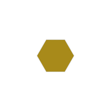 4" Hexagon Original Ceramic Tile in Mustard Seed Gloss