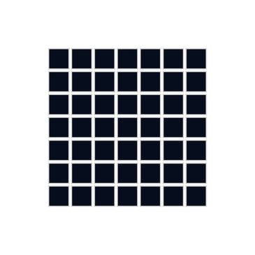 1x1 Straight Set Sheeted Original Ceramic Mosaic Tile in Navy Blue Matte