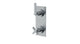 Flatiron Two Handle Wall Mount Shower Trim with Linear Cross/Linear Lever Handles in Satin Chrome