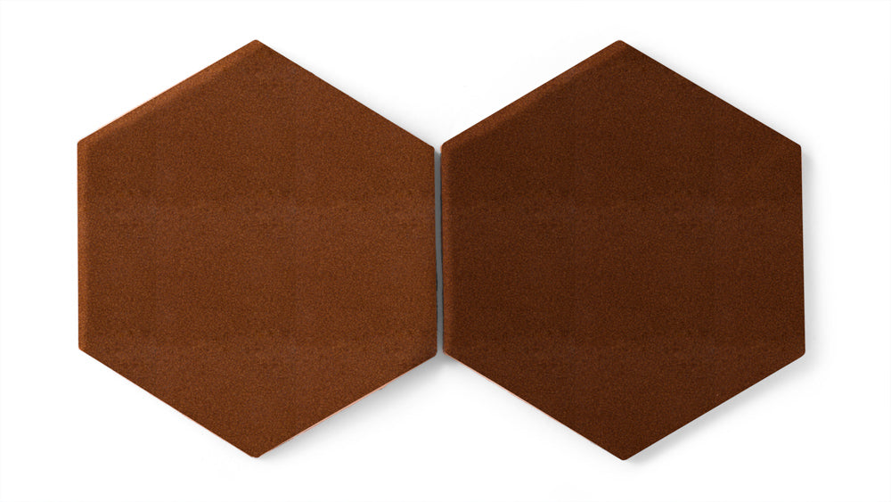8" Hexagon Original Ceramic Tile in Antique