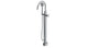 Emerson One Handle Floor Mount Gooseneck Bath Trim with Hand Shower and Classic Cross Handle in Polished Chrome