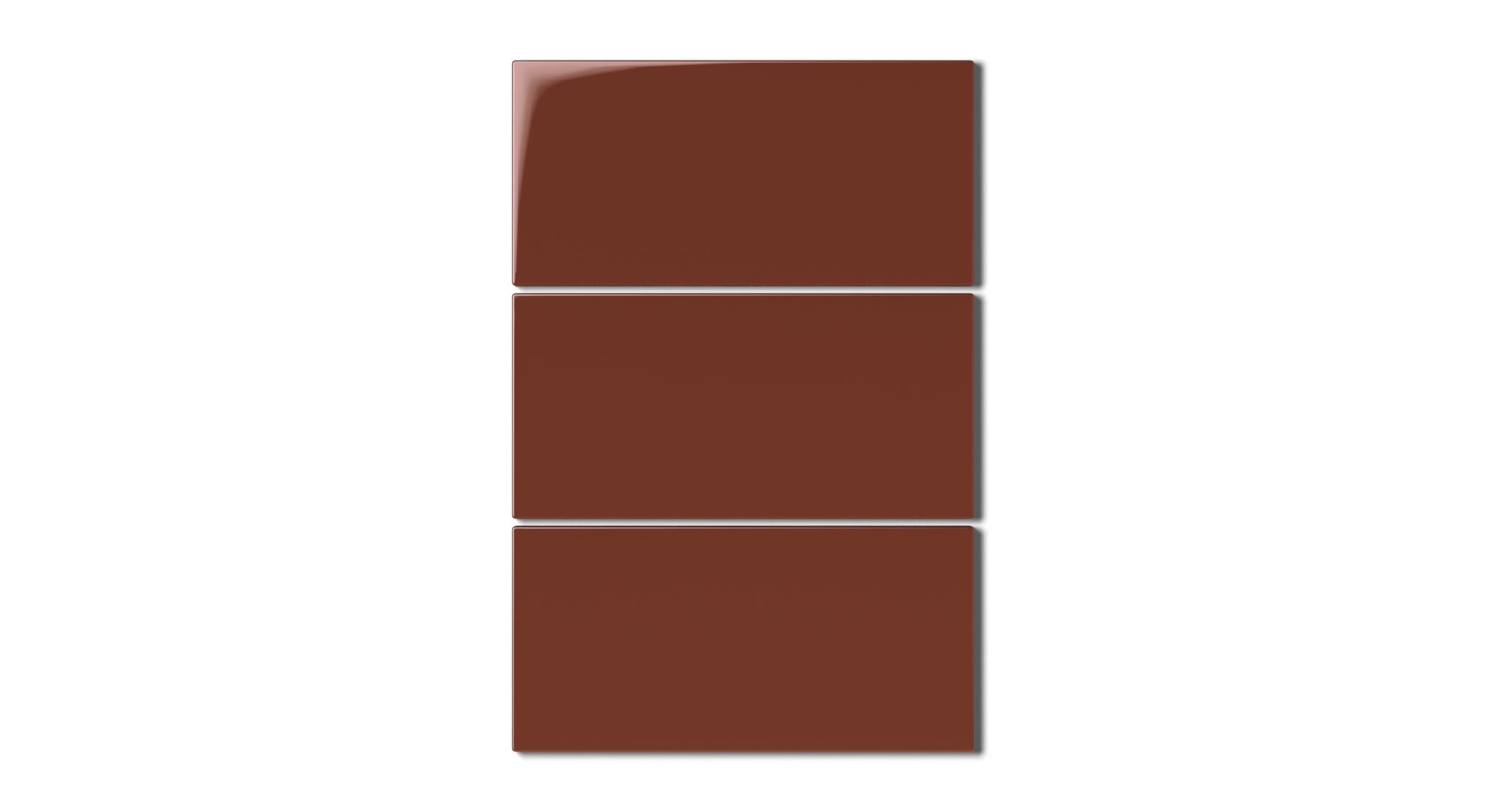 4x8 Natural Press Ceramic Tile in Red Iron Oxide Gloss