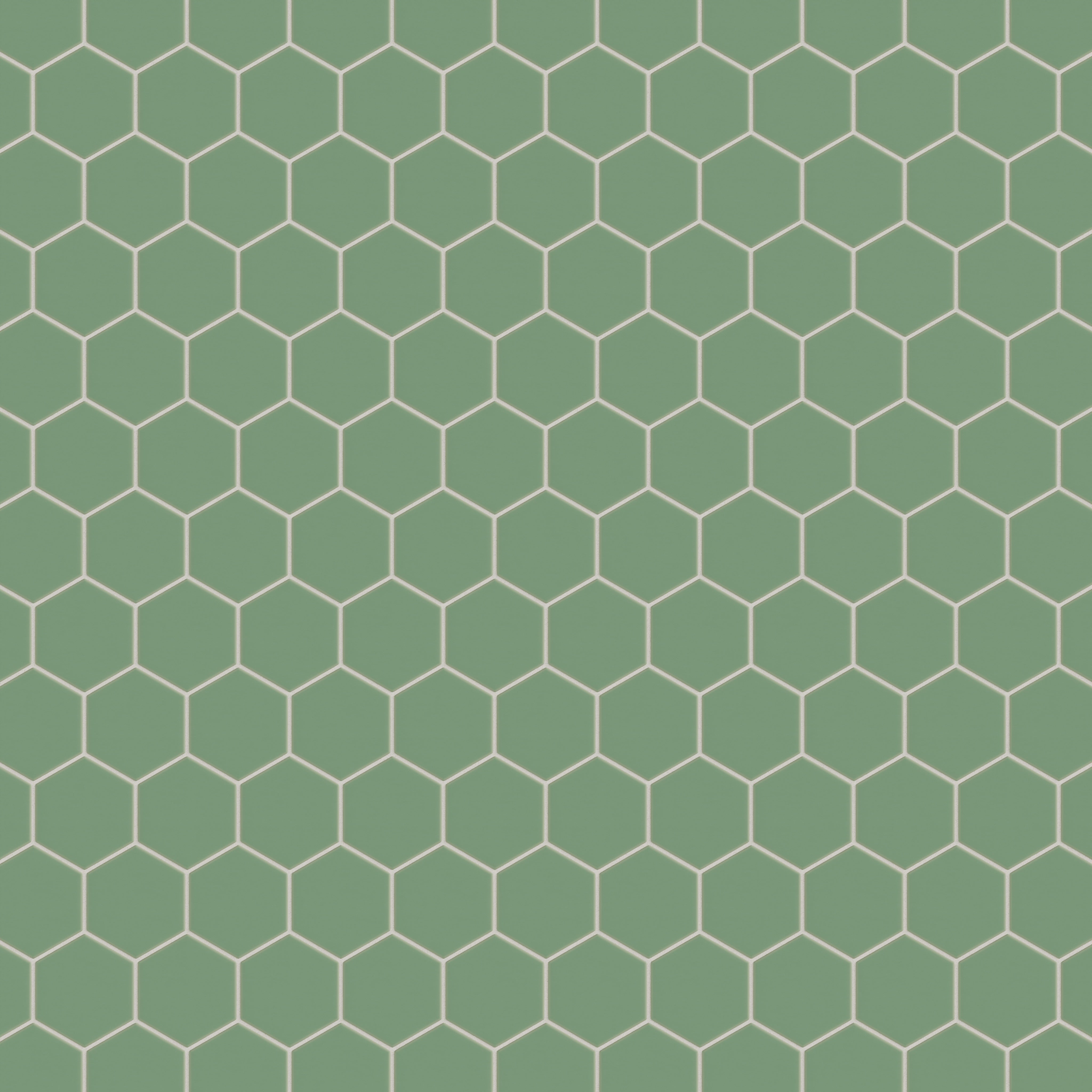 4" Hexagon Original Ceramic Tile in Sea Green Matte