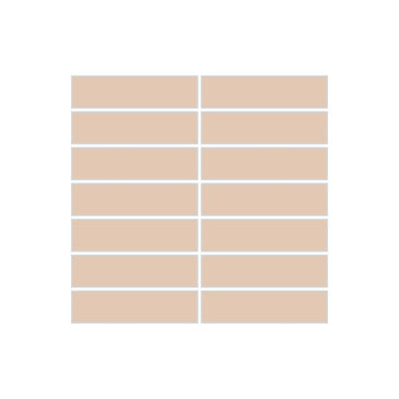 1x4 Straight Set Sheeted Original Ceramic Mosaic Tile in Tumbleweed Gloss