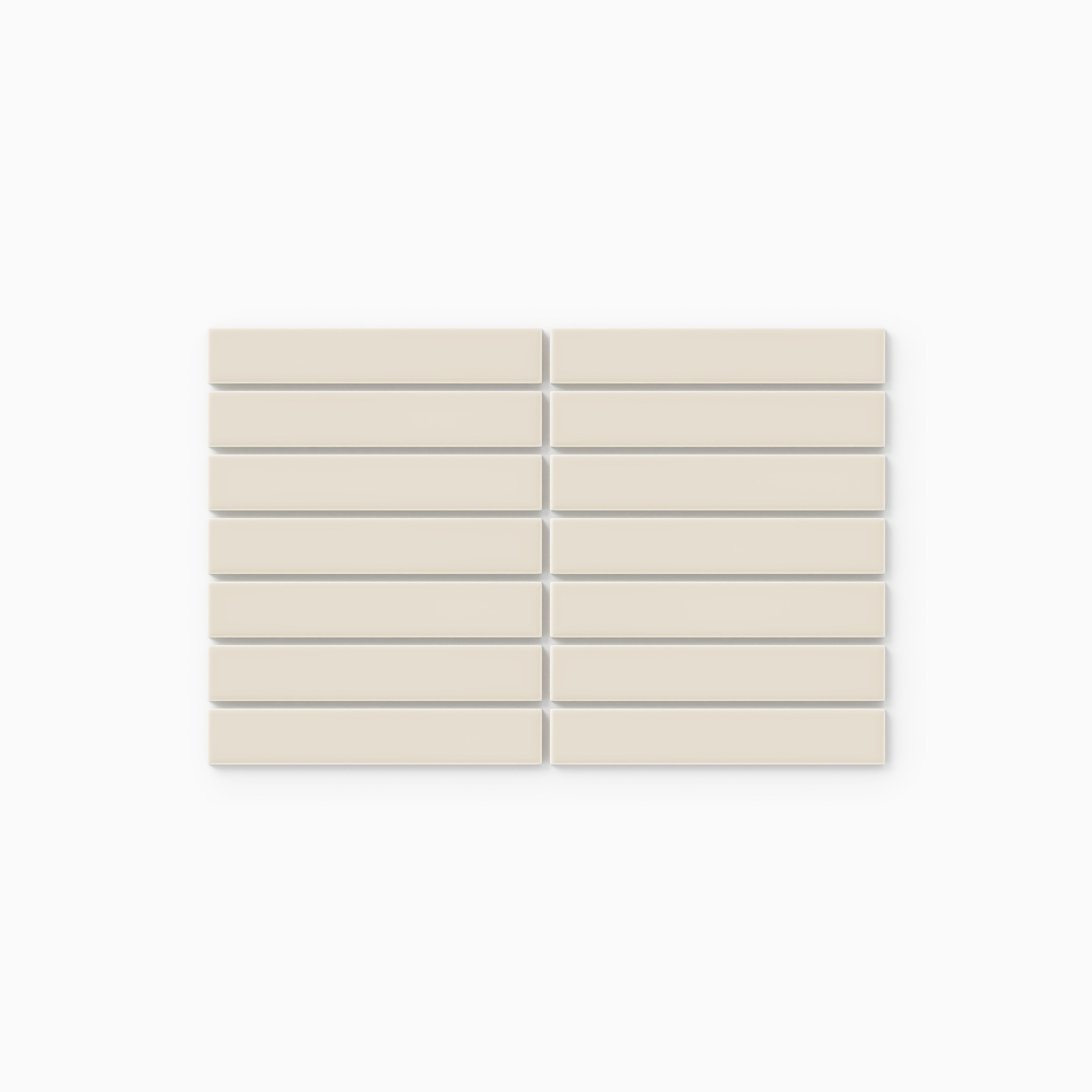 1x6 Straight Set Sheeted Original Ceramic Mosaic Tile in Sand Dune
