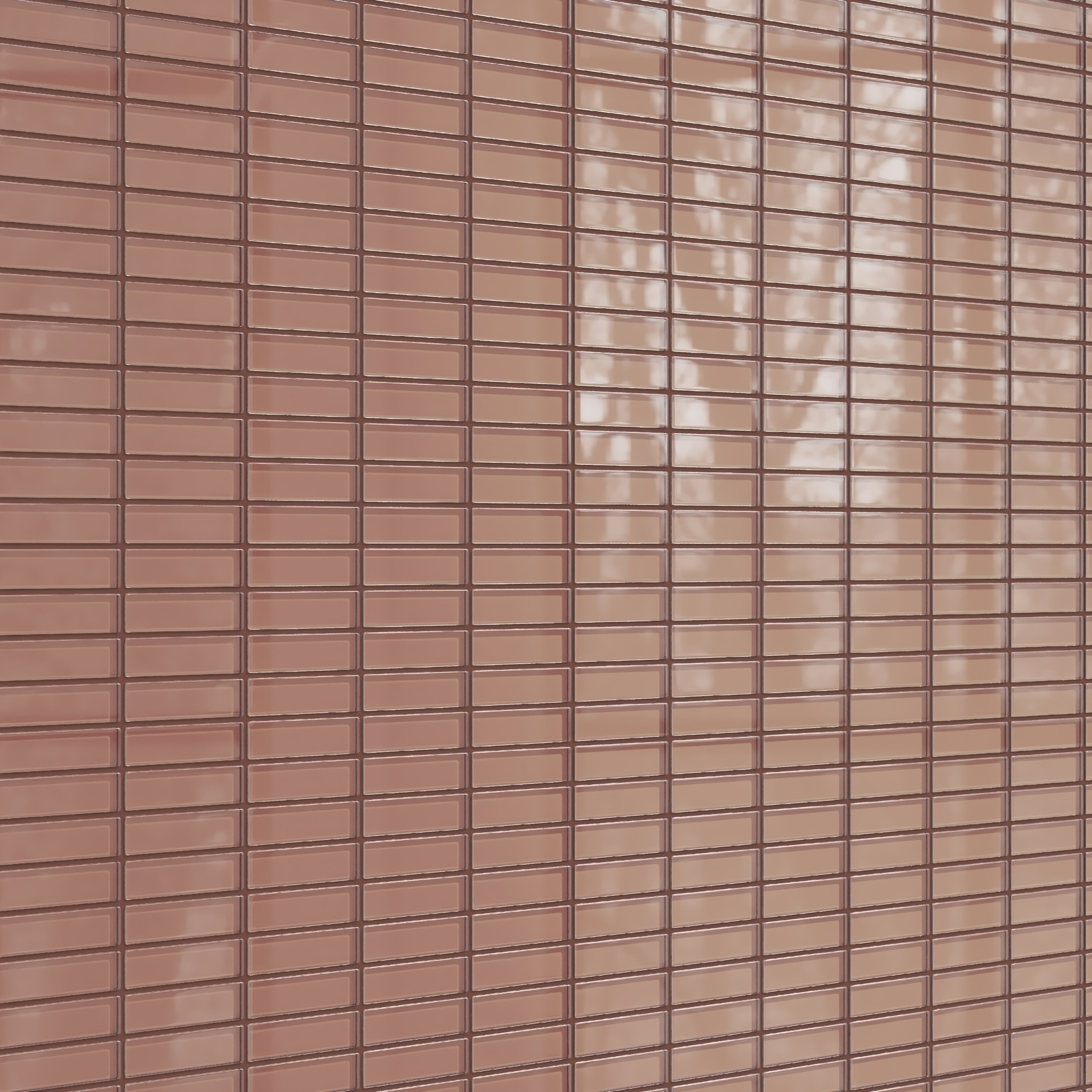 1x4 Straight Set Sheeted Glass Mosaic Tile in Flicker Gloss
