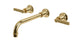 Emerson Two Handle Wall Mount 10" Lavatory Faucet with Classic Lever Handles in Polished Brass