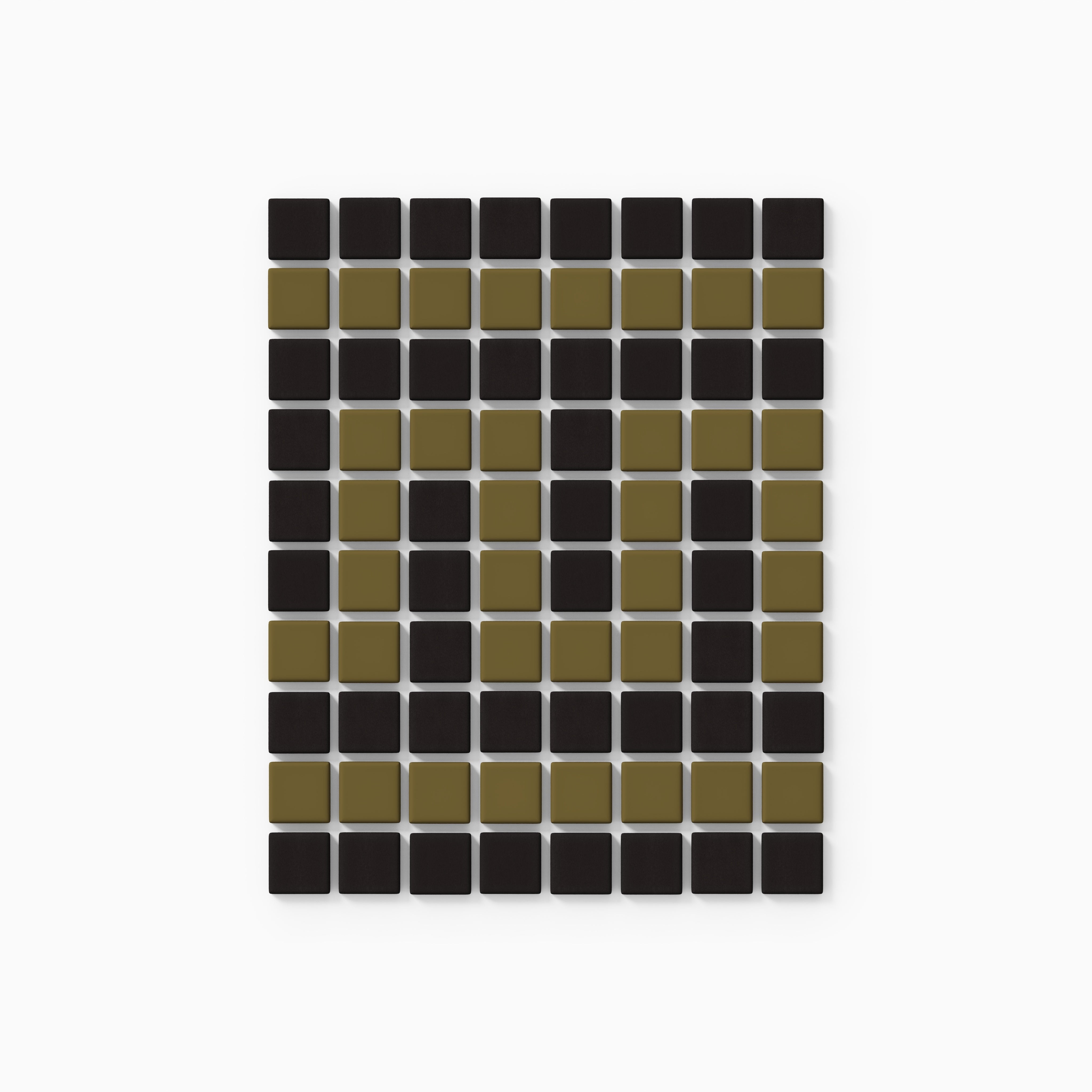 1x1 Labyrinth Border Sheeted Original Ceramic Tile in Sable Matte