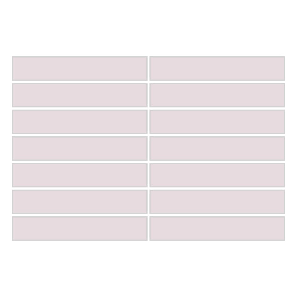1x6 Straight Set Sheeted Original Ceramic Mosaic Tile in Evening Glow Matte