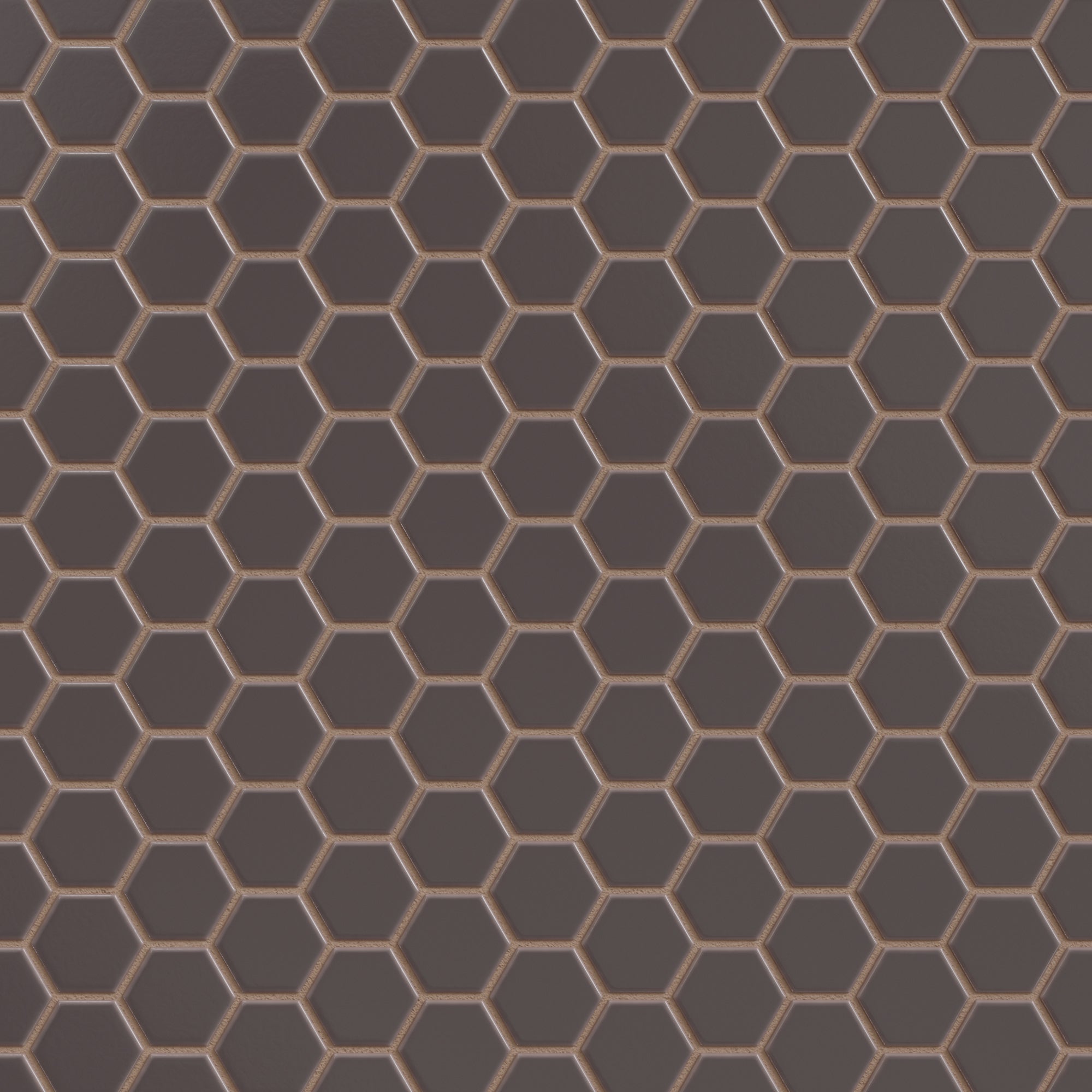 1" Hexagon Sheeted Original Ceramic Mosaic Tile in Kalamata Gloss