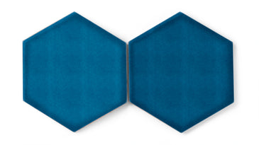 8" Hexagon Original Ceramic Tile in Adriatic Sea Gloss