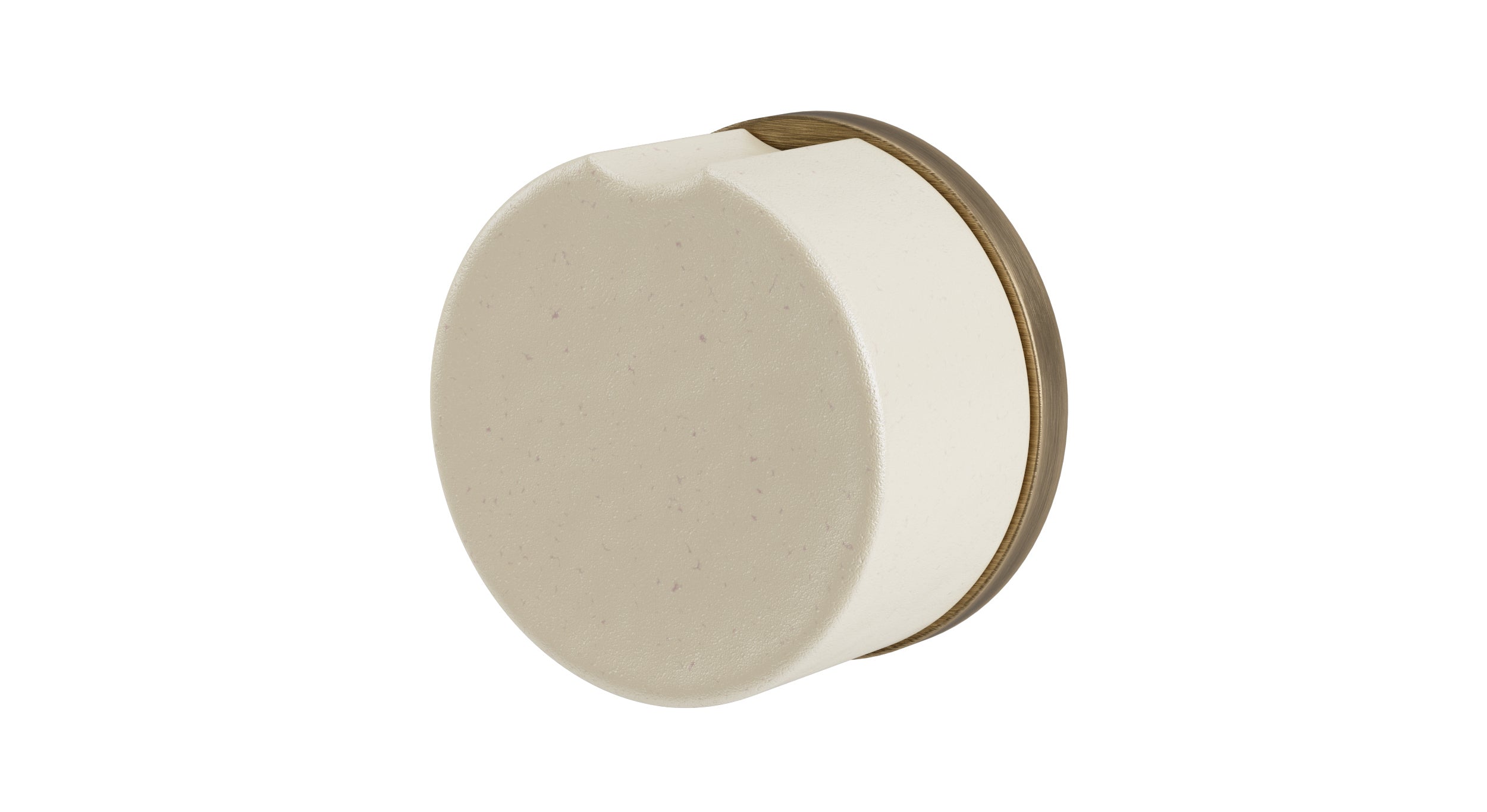 Foundry One Handle Wall Mount Diverter/Volume Control Shower Trim with Groove Ceramic Knob Handle in Antique Brass