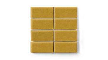 2x4 Straight Set Sheeted Original Ceramic Mosaic Tile in Mustard Seed Matte