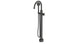 Emerson One Handle Floor Mount Gooseneck Bath Trim with Hand Shower and Classic Cross Handle in Blackened Nickel