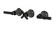 Emerson Three Handle Wall Mount Bath Trim with Diverter/Volume Control and Classic Cross/Classic Lever Handles in Oil Rubbed Bronze