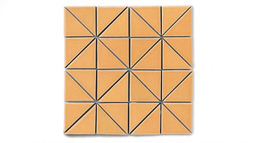 3" Triangle Sheeted - Quadrant Original Ceramic Mosaic Tile in Koi Gloss
