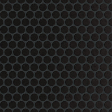 Penny Round Sheeted Original Ceramic Mosaic Tile in Raven Matte