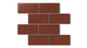 2x4 Half Offset Sheeted Natural Press Ceramic Mosaic Tile in Red Iron Oxide Matte