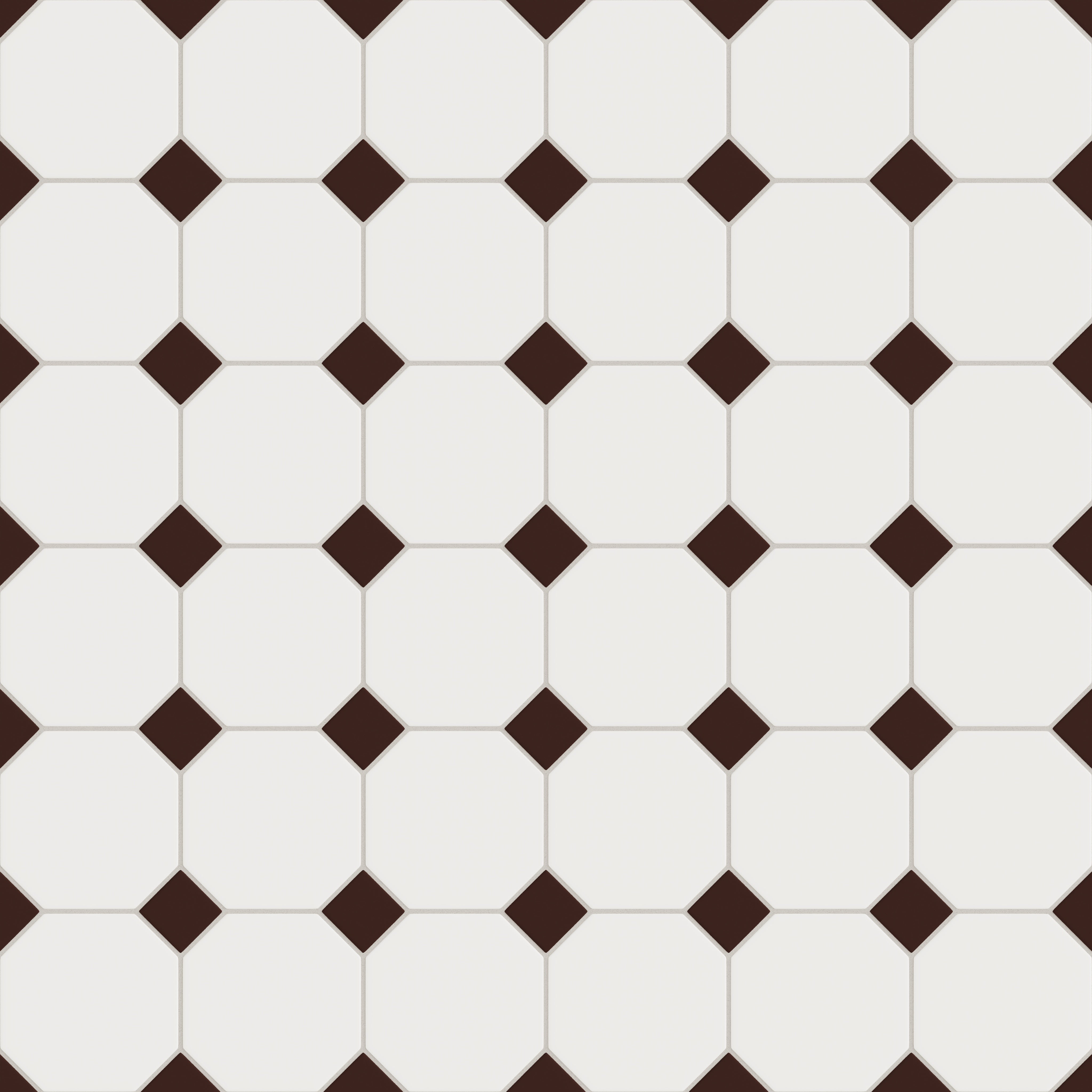 Gramercy Original Ceramic Tile in Calcite Matte & Garnet Matte