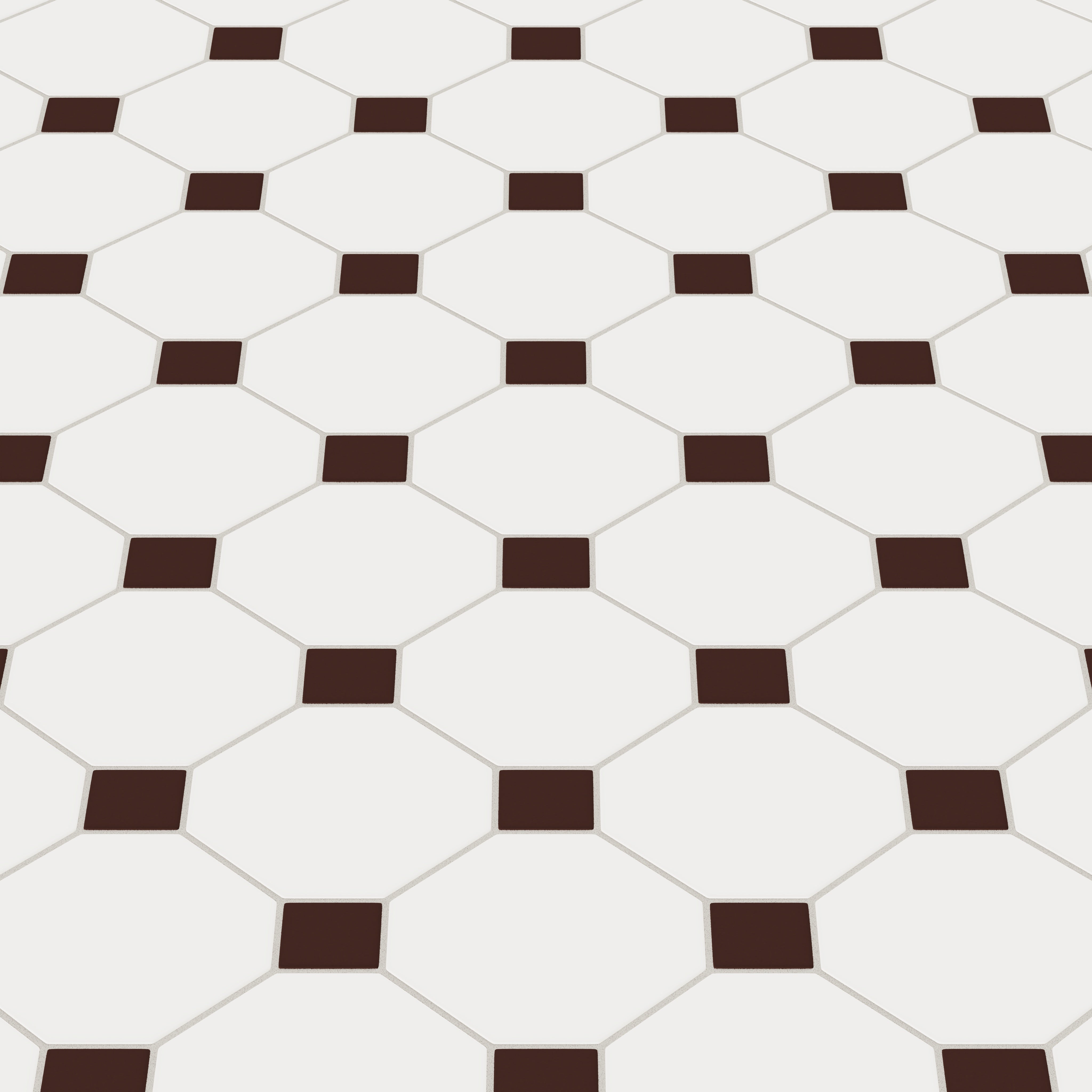Gramercy Original Ceramic Tile in Calcite Matte & Garnet Matte