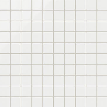 2x2 Straight Set Sheeted Original Ceramic Mosaic Tile in Calcite Gloss