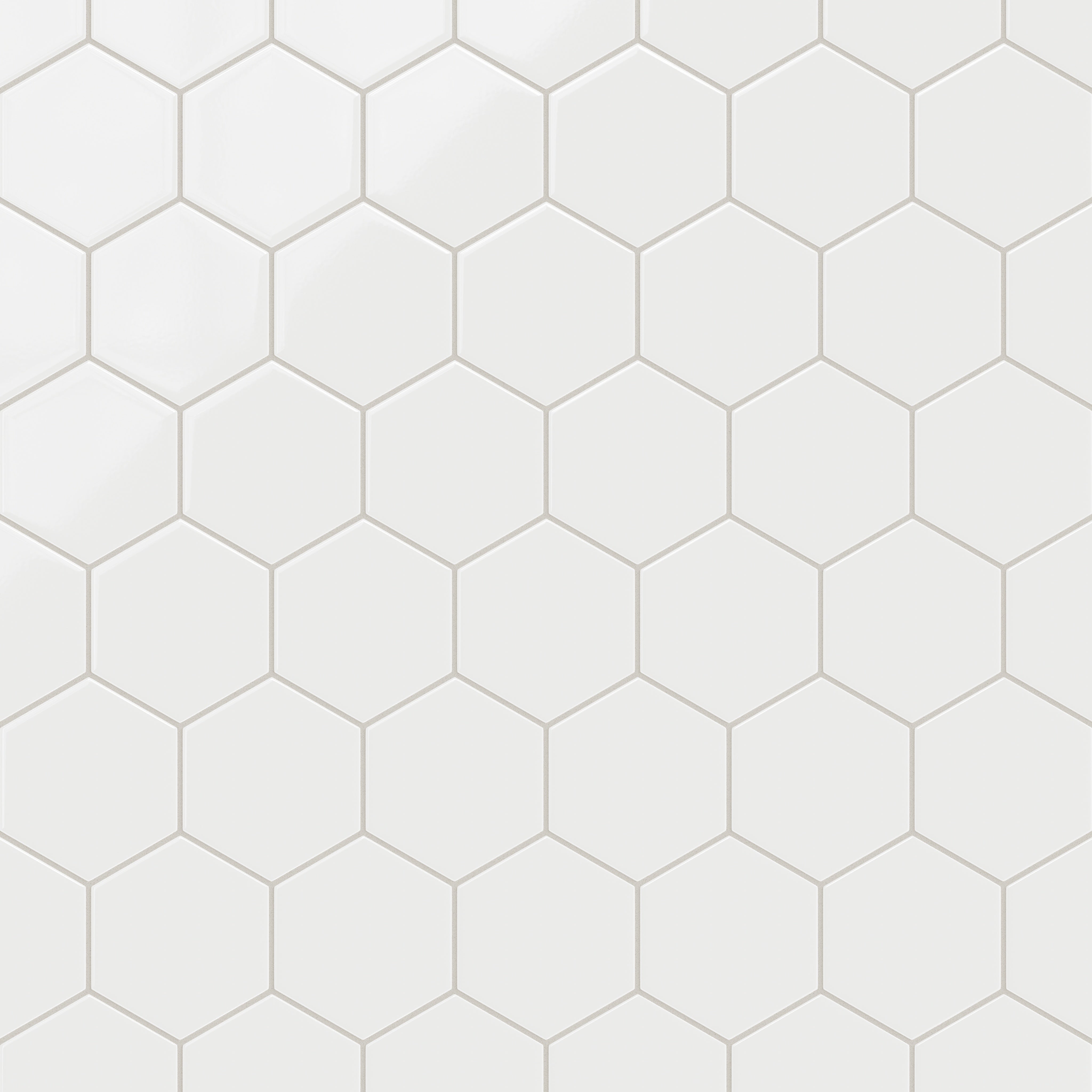 6" Hexagon Original Ceramic Tile in Calcite Gloss