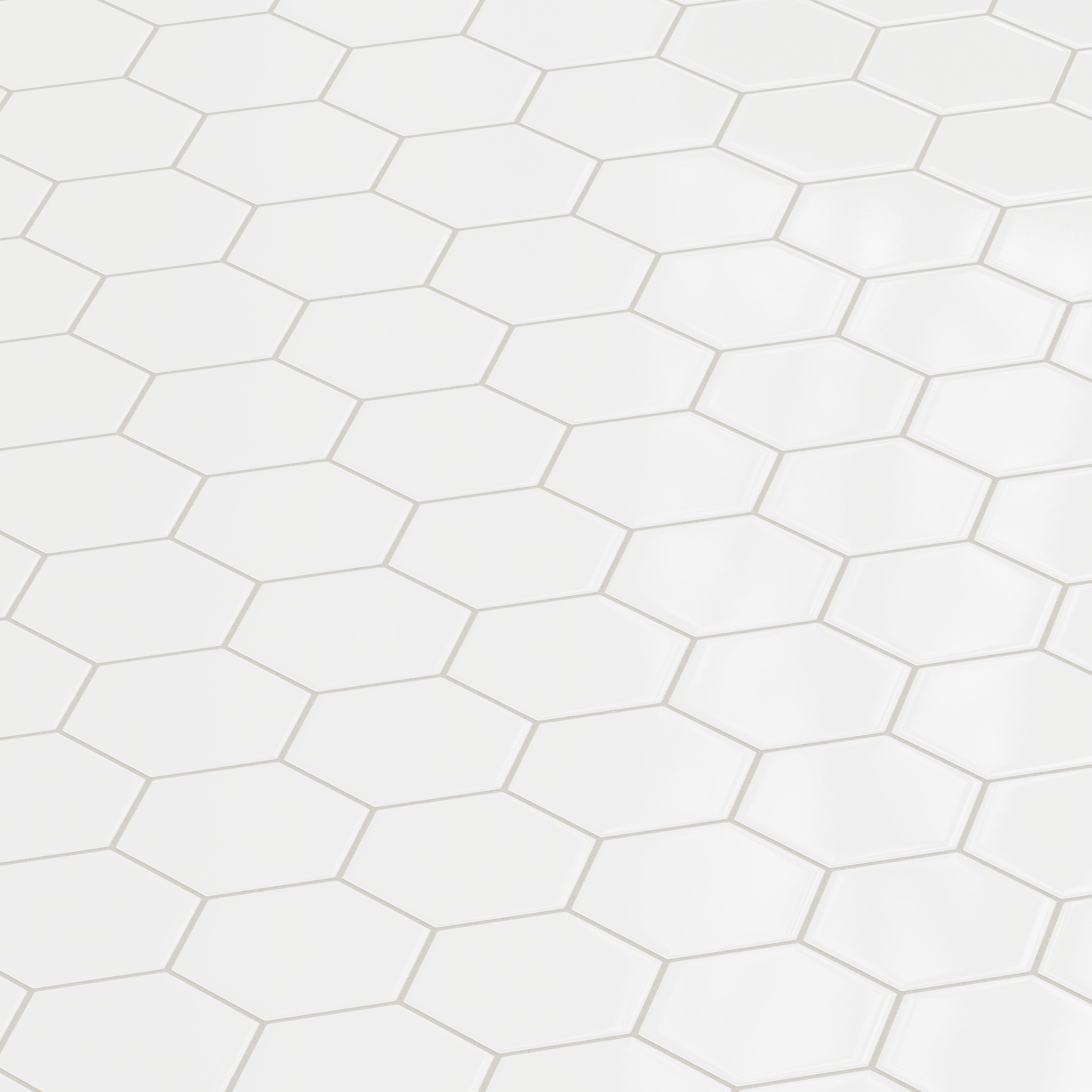 6" Hexagon Original Ceramic Tile in Calcite Gloss