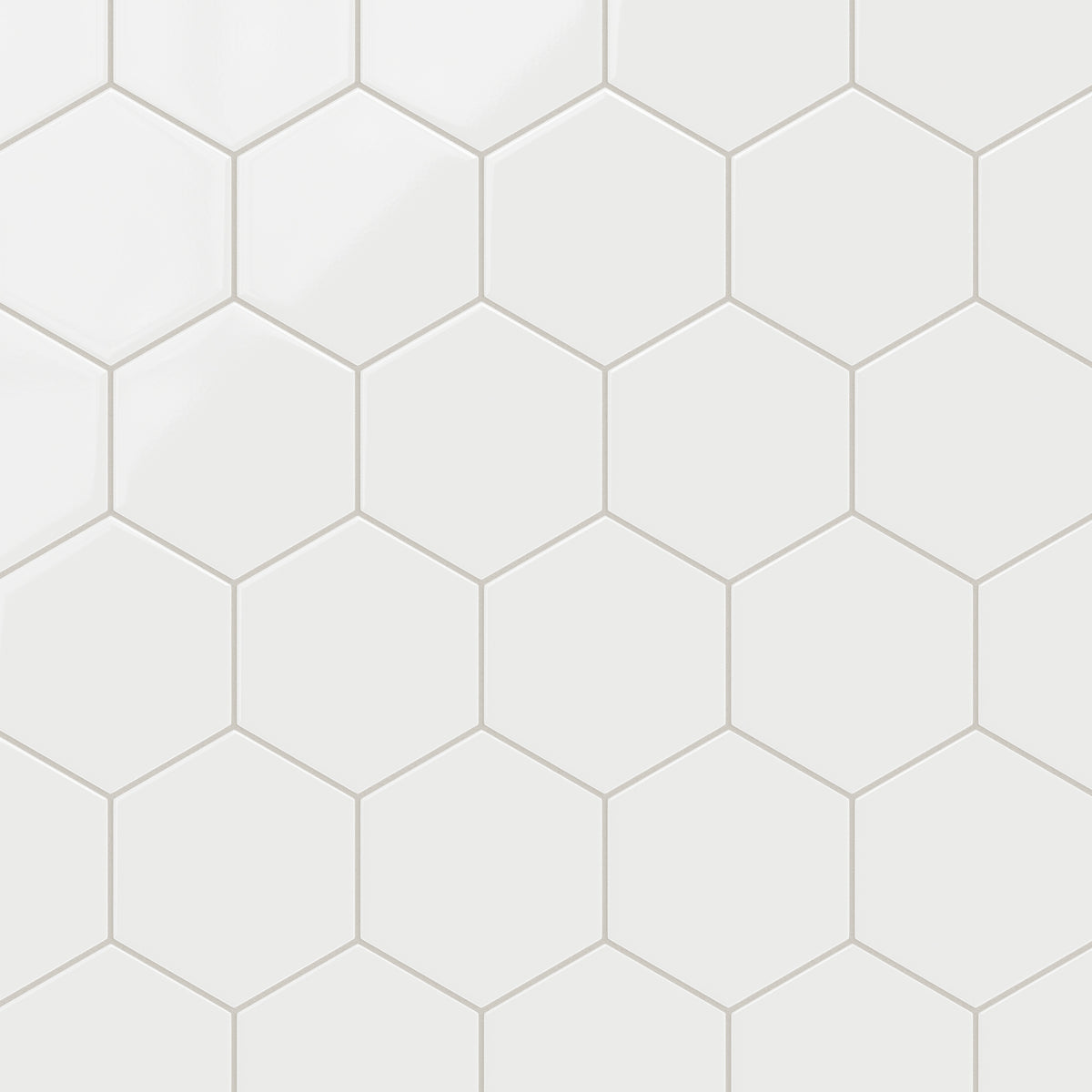 8" Hexagon Original Ceramic Tile in Calcite Gloss